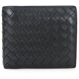 Bottega Veneta-Billetera bifold de cuero negro Bottega Veneta-Negro