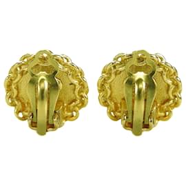 Chanel-Vintage Gold Clip Ohrringe von Chanel-Golden