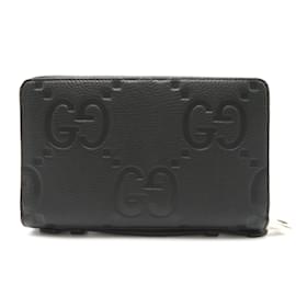 Gucci-GUCCI Jumbo Document Round Wallet-Black