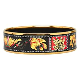 Hermès-Brazalete GM de esmalte Hermès-Multicolor,Dorado