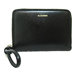 Jil Sander-Billetera bi-fold de cuero negro JIL SANDER-Negro