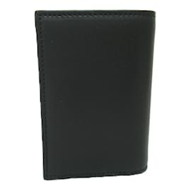 Valentino-Valentino Black Leather Card Wallet-Black