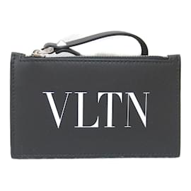 Valentino-Schwarze Leder-Kartenbörse Valentino-Schwarz