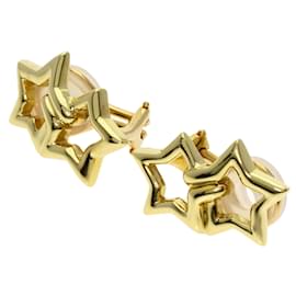 Tiffany & Co-Boucles d'oreilles Tiffany Double Star en or jaune 18K-Autre