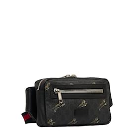 Gucci-Gucci GG Supreme Tiger Waist Bag-Black