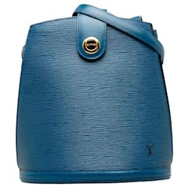 Louis Vuitton-Bolsa de Ombro Cluny Epi Louis Vuitton-Azul