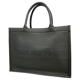 Christian Dior-Bolsa tote de couro preto Christian Dior-Preto