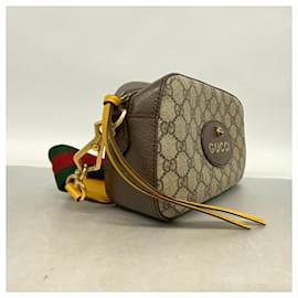 Gucci-Sac à épaule Gucci GG Supreme Sherry Line 476466-Marron