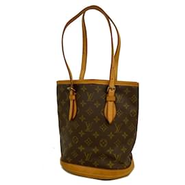 Louis Vuitton-Louis Vuitton Monogram Petit Bucket Tote Bag-Braun