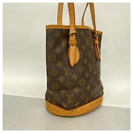 Louis Vuitton-Louis Vuitton Monogram Petit Bucket Tote Bag-Braun