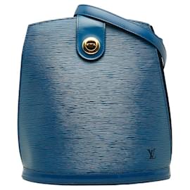 Louis Vuitton-Bolsa de Ombro Cluny Epi Louis Vuitton-Azul