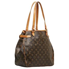 Louis Vuitton-Louis Vuitton Monogram Batignolle Vertikale Schultertasche-Braun,Monogramm