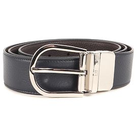 Alfred Dunhill Cinturón de cuero reversible Dunhill Marrón oscuro Azul marino