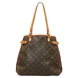 Louis Vuitton-Louis Vuitton Monogram Batignolle Vertikale Schultertasche-Braun,Schwarz,Monogramm