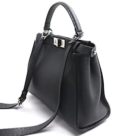 Fendi-Fendi Selleria Peekaboo Regular 2Way Schultertasche-Braun