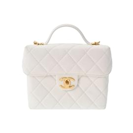 Chanel-Bolso de Hombro Chanel Matelassé Small Vanity Chain-Blanco