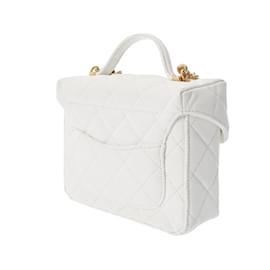 Chanel-Bolso de Hombro Chanel Matelassé Small Vanity Chain-Blanco