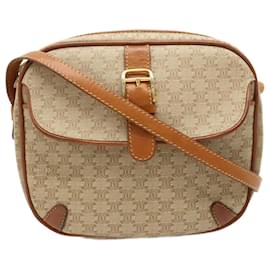 Céline-Celine Macadam Muster Schultertasche-Braun,Beige