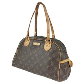 Louis Vuitton-Louis Vuitton Monogram Montorgueil PM Handtasche-Braun,Schwarz,Monogramm