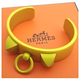 Hermès-Pulseira Collier de Chien Hermes-Amarelo