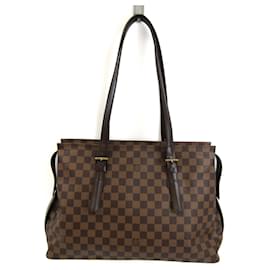 Louis Vuitton-Sac à épaule Chelsea Damier Louis Vuitton-Damier ebène