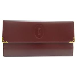 Cartier-Cartier Mustline Long Wallet in Bordeaux-Dark red