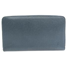 Louis Vuitton-Louis Vuitton Taiga Zippy Organizer M30515 Long Wallet-Blue