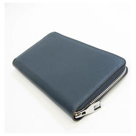 Louis Vuitton-Louis Vuitton Taiga Zippy Organizer M30515 Long Wallet-Blue