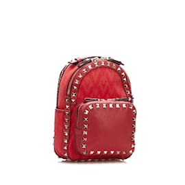 Valentino-Mochila Valentino Rockstud-Roja