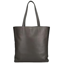 Yves Saint Laurent-Graue Leder-Tote von Yves Saint Laurent-Braun