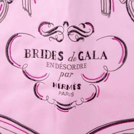 Hermès-Hermes BRIDES de GALA Silk Scarf-Pink