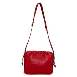 Loewe-Bolso de hombro de cuero nappa con anagrama rojo Loewe-Roja