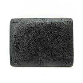 Louis Vuitton-Louis Vuitton Portofeu Ilysse XS Noir Black Mini Trifold Wallet-Black