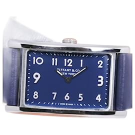 Tiffany & Co-Tiffany East West Mini Quarz Analog Uhr-Marineblau