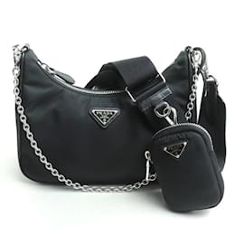 Prada-Prada Re-Edition 2005 Re-Nylon Shoulder Bag-Black