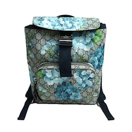 Gucci-Gucci GG Blooms kleiner Rucksack-Blau,Mehrfarben