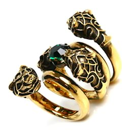 Gucci-GUCCI Tiger Head Double Wrap Ring-Golden