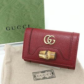 Gucci-Chaveiro de couro vermelho Gucci-Vermelho