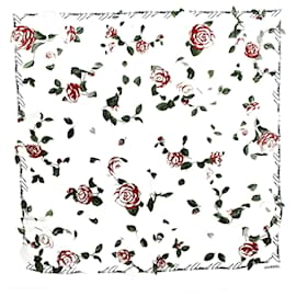 Chanel-Chanel Vintage Silk Scarf-Eggshell