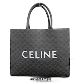 Céline-Celine Triomphe Horizontal Cover Handbag-Black