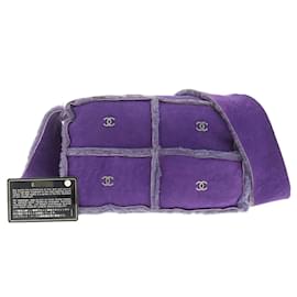 Chanel-Bolsa de Ombro Chanel Mouton Roxa-Roxo