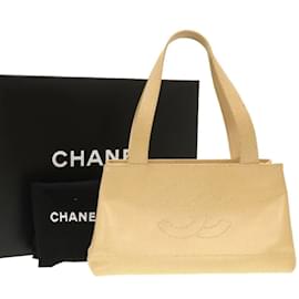 Chanel-Sac tote en cuir caviar beige Chanel-Beige