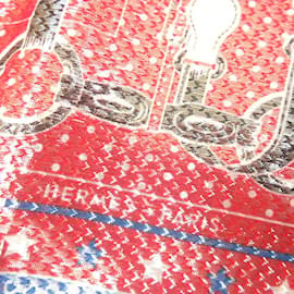 Hermès-Écharpe de coaching Bandana Disco Carré 55 Hermes-Rouge,Bleu