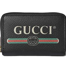 Gucci-Porte-monnaie en cuir de veau Gucci-Noir