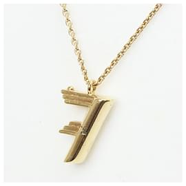 Louis Vuitton-Louis Vuitton Gold Metal Necklace-Golden