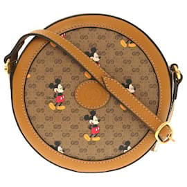 Gucci-Sac à épaule Gucci x Disney Mickey Collaboration-Marron