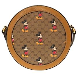 Gucci-Sac à épaule Gucci x Disney Mickey Collaboration-Marron