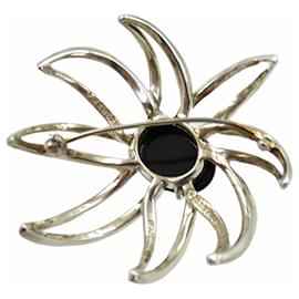 Tiffany & Co-Broche en onyx noir Tiffany Fireworks en argent 925-Argenté