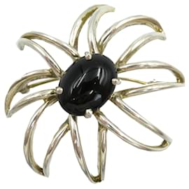 Tiffany & Co-Broche en onyx argent 925 Tiffany Fireworks-Argenté