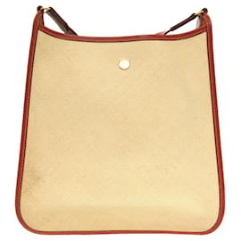 Hermès-Sac à épaule en paille Hermes Vespa PM-Marron,Beige